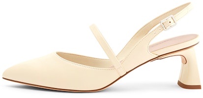 (Women) CHARLES & KEITH Pointed Buckle Chunky Heel 'Pink White' CK1-60361331_CHALK (Women) CHARLES & KEITH Pointed Buckle Chunky Heel 'Pink White' CK1-60361331_CHALK