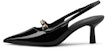 (Women) CHARLES & KEITH Pointed Toe Metallic Trim Stiletto Sandal 'Gold Accent' CK1-60920349