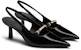 (Women) CHARLES & KEITH Pointed Toe Metallic Trim Stiletto Sandal 'Gold Accent' CK1-60920349