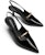(Women) CHARLES & KEITH Pointed Toe Metallic Trim Stiletto Sandal 'Gold Accent' CK1-60920349