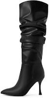 (Women) CHARLES & KEITH Pointed Toe Stiletto Boots 'High Shaft 9.2cm' CK1-90580185 (Women) CHARLES & KEITH Pointed Toe Stiletto Boots 'High Shaft 9.2cm' CK1-90580185