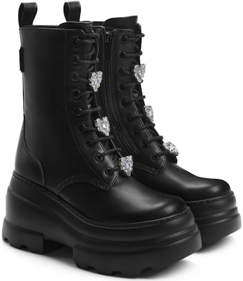 (Women) CHARLES & KEITH PU 'British Style Chunky Sole Lace-Up Slim Ankle Martin Boots' CK1-90280051 Order (Women) CHARLES & KEITH PU 'British Style Chunky Sole Lace-Up Slim Ankle Martin Boots' CK1-90280051