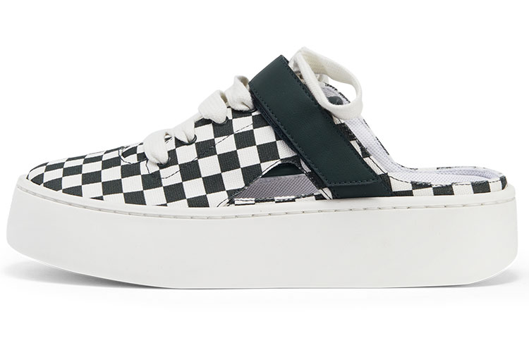 (Women) CHARLES & KEITH PU 'Deep Green Checkerboard Convertible Slide ...