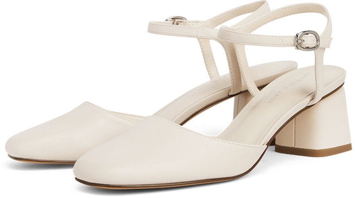 (Women) CHARLES & KEITH PU Ankle Strap High Heels 'Milk White' CK1-60580240_CREAM Order (Women) CHARLES & KEITH PU Ankle Strap High Heels 'Milk White' CK1-60580240_CREAM