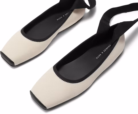 CHARLES&KEITH PU 拼色綁帶平跟芭蕾舞鞋 女款 Lookbook CHARLES&KEITH PU 拼色綁帶平跟芭蕾舞鞋 女款