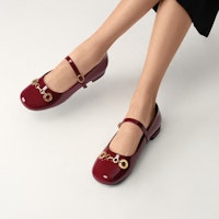 CHARLES&KEITH PU 搭扣淺口瑪麗珍 休閒單鞋 女款 Shop CHARLES&KEITH PU 搭扣淺口瑪麗珍 休閒單鞋 女款