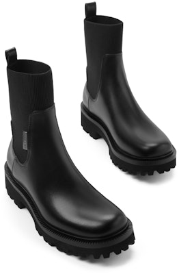 (Women) CHARLES & KEITH PU Chunky Square Toe 'Slim Short Chelsea Boots' CK1-90920133 Lookbook (Women) CHARLES & KEITH PU Chunky Square Toe 'Slim Short Chelsea Boots' CK1-90920133