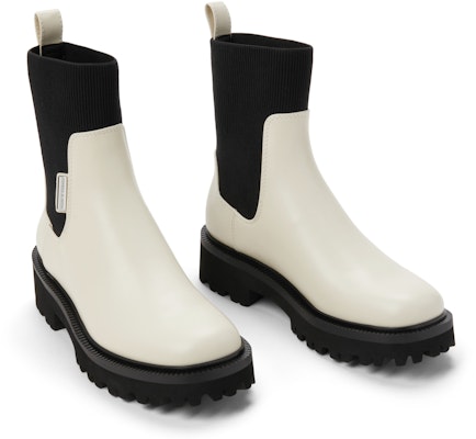 (Women) CHARLES & KEITH PU Chunky Square Toe 'Slim Short Chelsea Boots' CK1-90920133 Details for (Women) CHARLES & KEITH PU Chunky Square Toe 'Slim Short Chelsea Boots' CK1-90920133