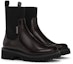 Cheap (W) CHARLES & KEITH PU Chunky Square Toe 'Slim Short Chelsea Boots' Wanita CK1-90920133