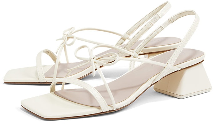 (Women) CHARLES & KEITH PU Open-Toe Sandal with Bow Strap 'Pink White' CK1-61720097_CHALK Lookbook (Women) CHARLES & KEITH PU Open-Toe Sandal with Bow Strap 'Pink White' CK1-61720097_CHALK
