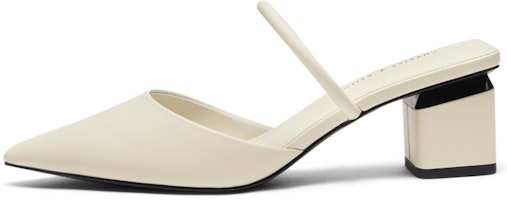 (Women) CHARLES & KEITH PU Pointed Toe Chunky Heel Mules 'Classic Black' CK1-60920329 (Women) CHARLES & KEITH PU Pointed Toe Chunky Heel Mules 'Classic Black' CK1-60920329