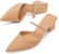 (Women) CHARLES & KEITH PU Pointed Toe Chunky Heel Mules 'Classic Black' CK1-60920329