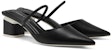 (Women) CHARLES & KEITH PU Pointed Toe Chunky Heel Mules 'Classic Black' CK1-60920329