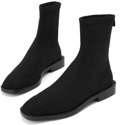 (W) CHARLES & KEITH PU Sepatu Boot Hitam Hak Rendah Jempol Kotak Retro dengan Resleting CK1-90900090 Details for (W) CHARLES & KEITH PU Sepatu Boot Hitam Hak Rendah Jempol Kotak Retro dengan Resleting CK1-90900090
