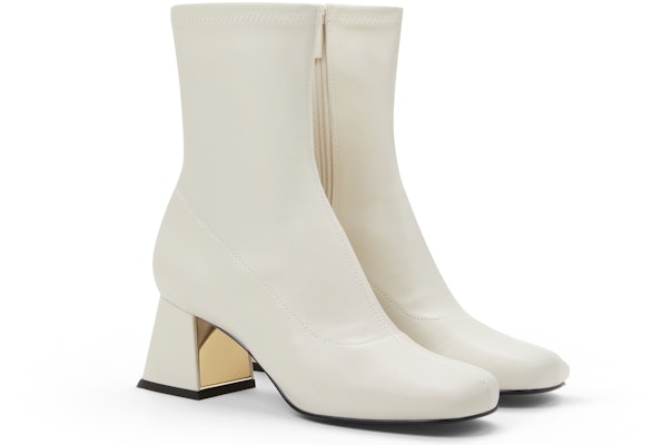 CHARLES & KEITH PU 方頭粗跟拉鍊彈力 修身短靴 女款 Details for CHARLES & KEITH PU 方頭粗跟拉鍊彈力 修身短靴 女款