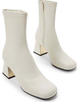 CHARLES & KEITH PU 方頭粗跟拉鍊彈力 修身短靴 女款 Sizing CHARLES & KEITH PU 方頭粗跟拉鍊彈力 修身短靴 女款