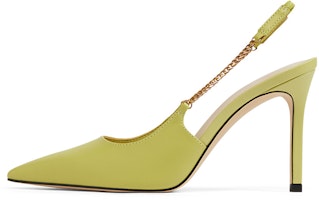 (Women) CHARLES & KEITH Stiletto 'Mustard Yellow Chain Strap' CK1-60280333_LIME (Women) CHARLES & KEITH Stiletto 'Mustard Yellow Chain Strap' CK1-60280333_LIME