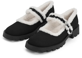 CHARLES&KEITH 麂皮厚底加絨圓頭毛毛 瑪麗珍鞋 3.5cm 女款 Sizing CHARLES&KEITH 麂皮厚底加絨圓頭毛毛 瑪麗珍鞋 3.5cm 女款