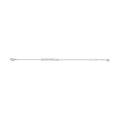 (Women) Chaumet Bee My Love Hexagonal Honeycomb Diamond Bracelet for Women - Silver. 84850