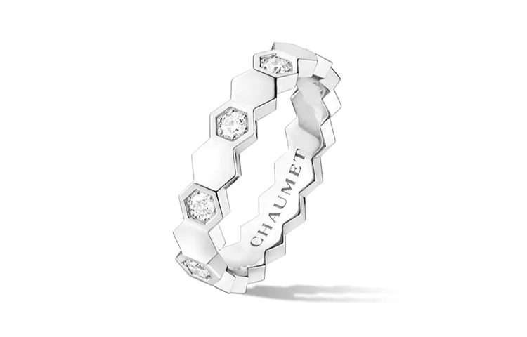 (Women) Chaumet Diamond White Gold Beehive Ring for Women 84676