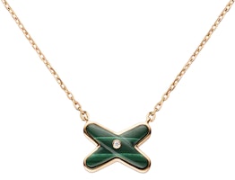 (Women) Chaumet Jeux de Liens 18K Rose Gold Diamond Malachite Necklace for Women. 083969 (Women) Chaumet Jeux de Liens 18K Rose Gold Diamond Malachite Necklace for Women. 083969