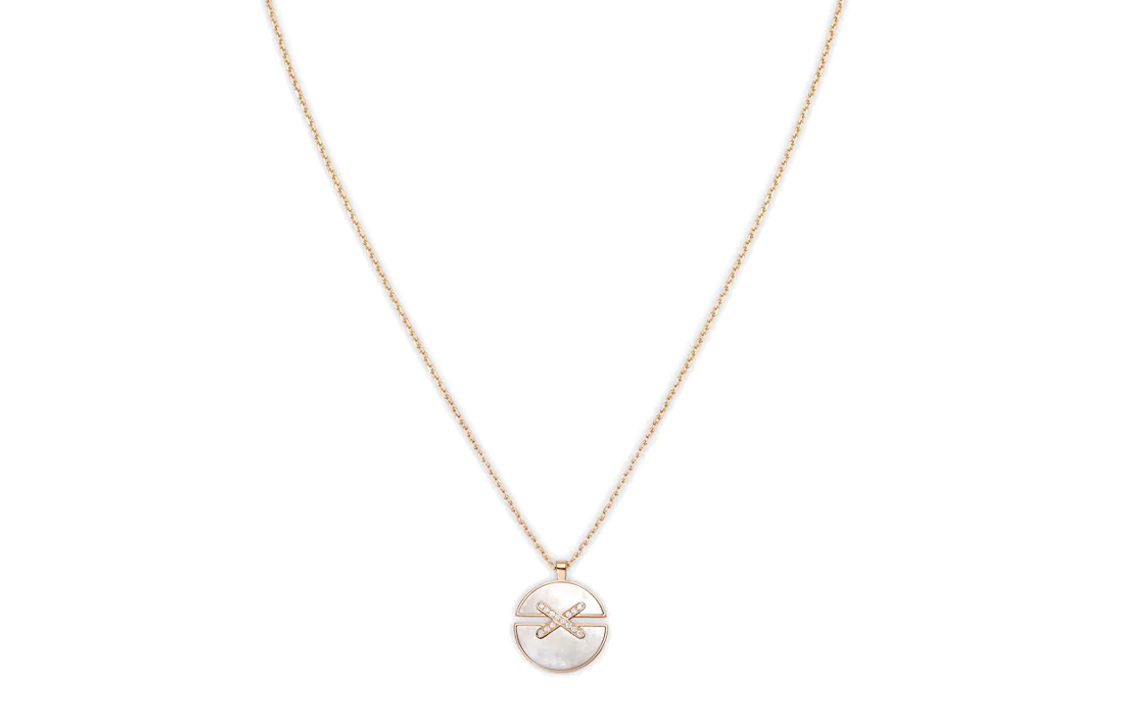 Order (W) Kalung Liontin Chaumet Jeux De Liens Harmony 18K Rose Gold Mutiara. 84494