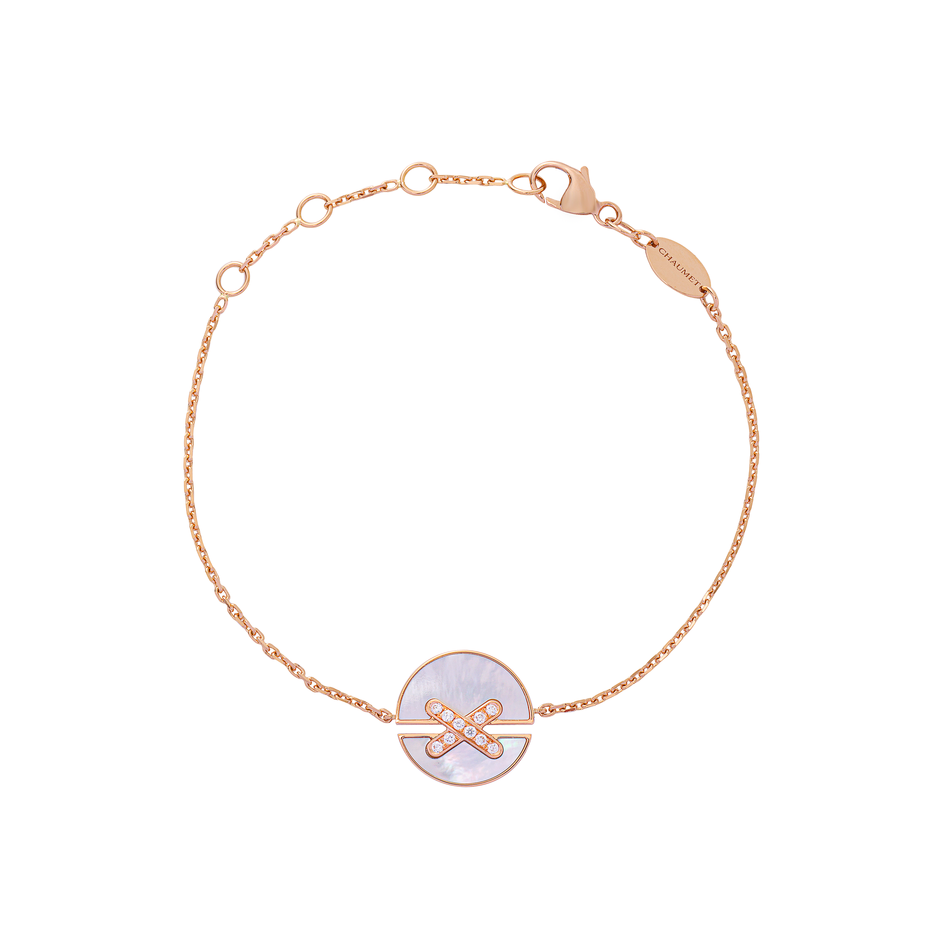 (Women) Chaumet Jeux de Liens Harmony Mother of Pearl 18K Rose Gold Bracelet for Women. 084231