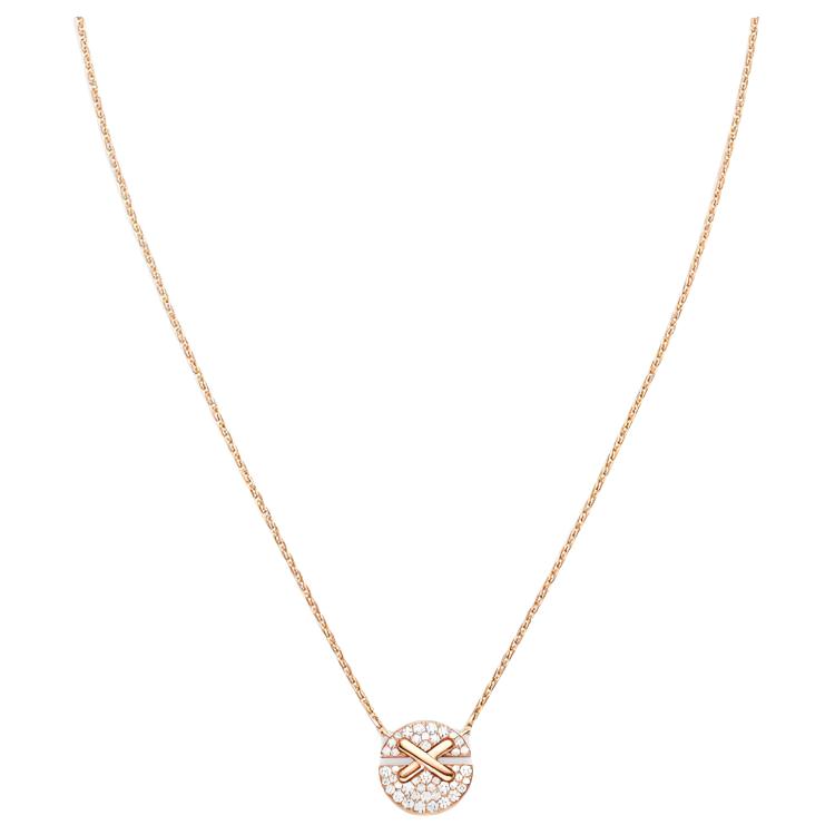 (Women) Chaumet Jeux De Liens Harmony Small Diamond Pendant Necklace in Gold for Women 084221