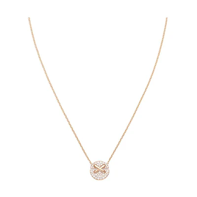 (Women) Chaumet Jeux De Liens Harmony Small Diamond Pendant Necklace in Gold for Women 084221