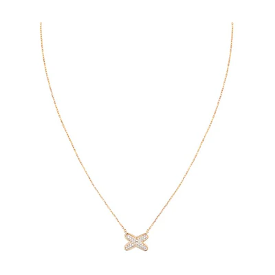 (Women) Chaumet Jeux de Liens Pendant 18K Rose Gold Necklace for Women. 083221