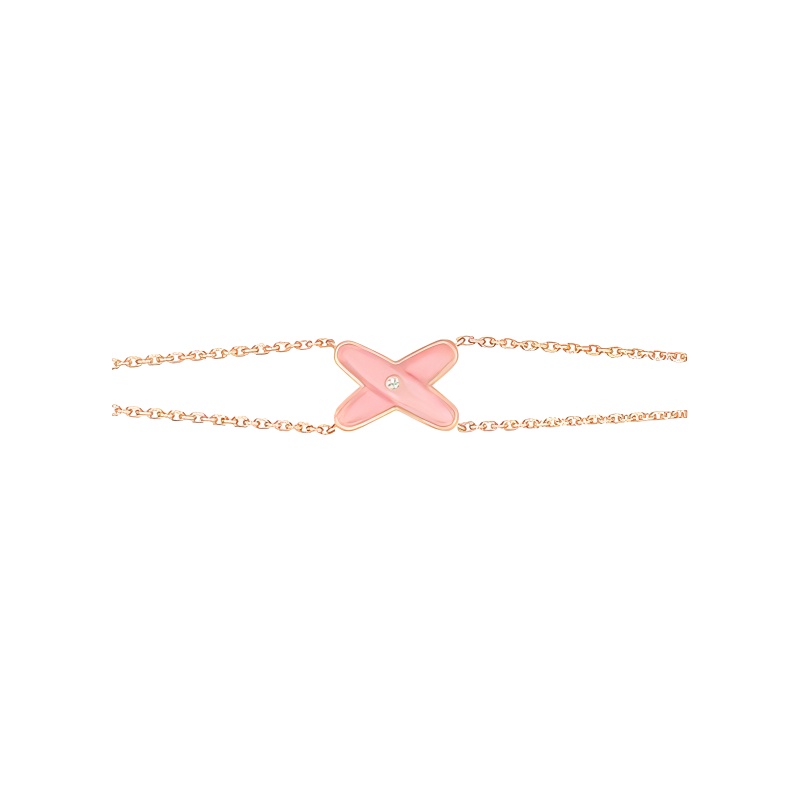 (Women) Chaumet Jeux de Liens Pink Mother-of-Pearl Bracelet for Women. 83052