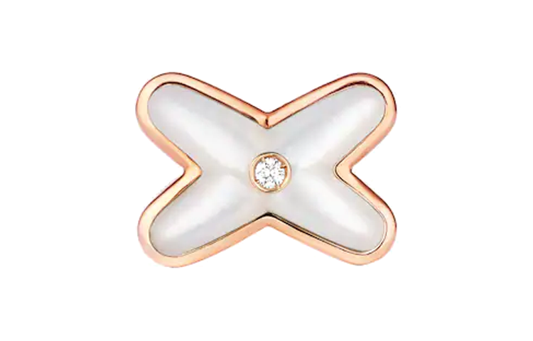 (Women) Chaumet Jeux de Liens Rose Gold Diamond Mother-of-Pearl  Earring Stud 083469 圖 2