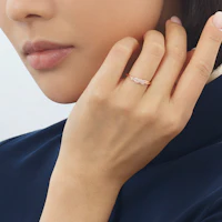 Shop (W) Chaumet Jeux de Liens 小款玫瑰金鑽石戒指 女款 82218
