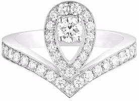 Order (W) Anillo Chaumet Josephine Oro Blanco 18k Diamantes Diseño Lágrima Mujer. 83510