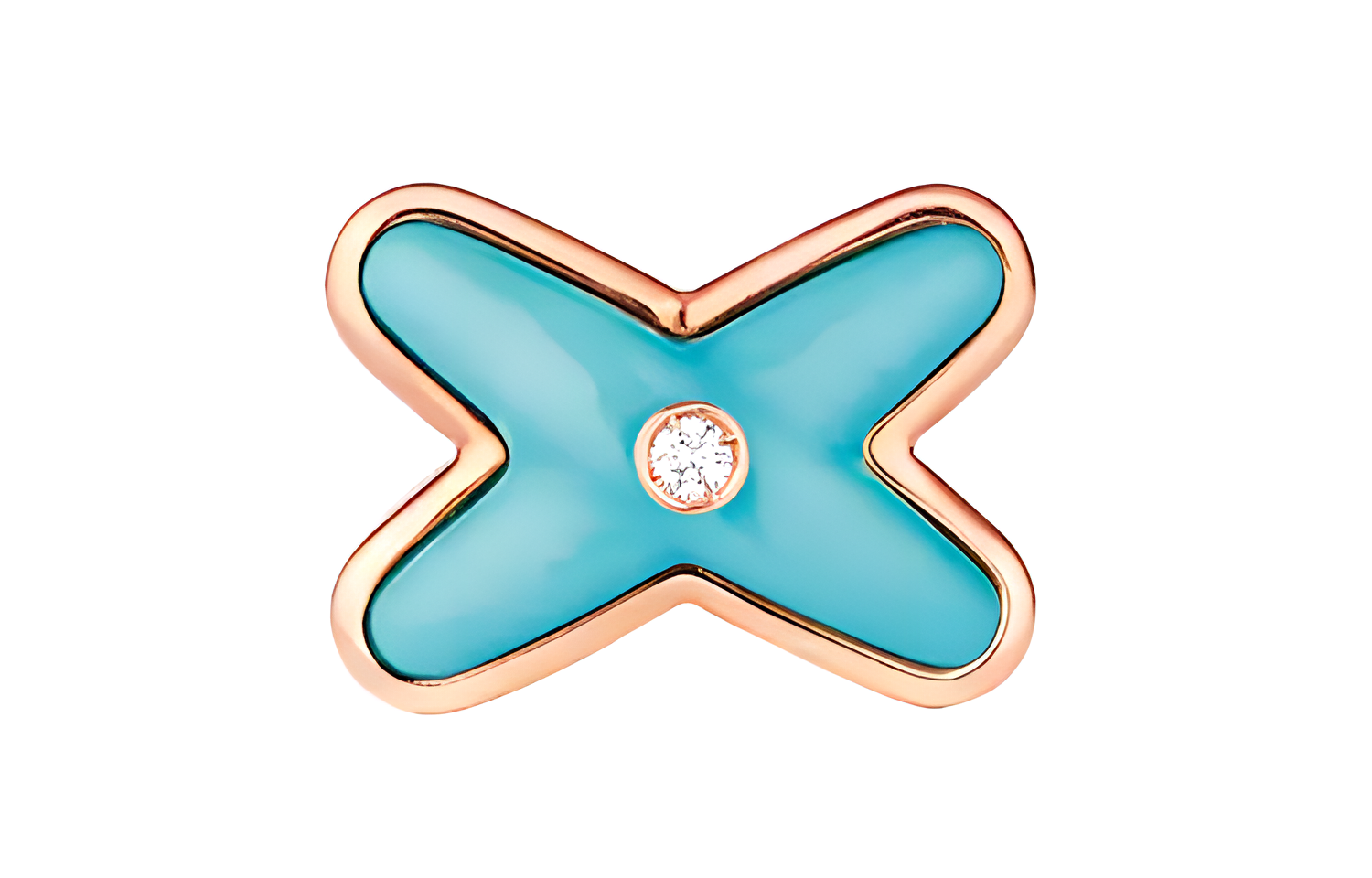 (Women) Chaumet Liens Blue 18K Rose Gold Earrings for Women. 083465