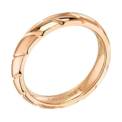 (Women) Chaumet Liens d'Amour 18K Rose Gold Ring for Women. 082901