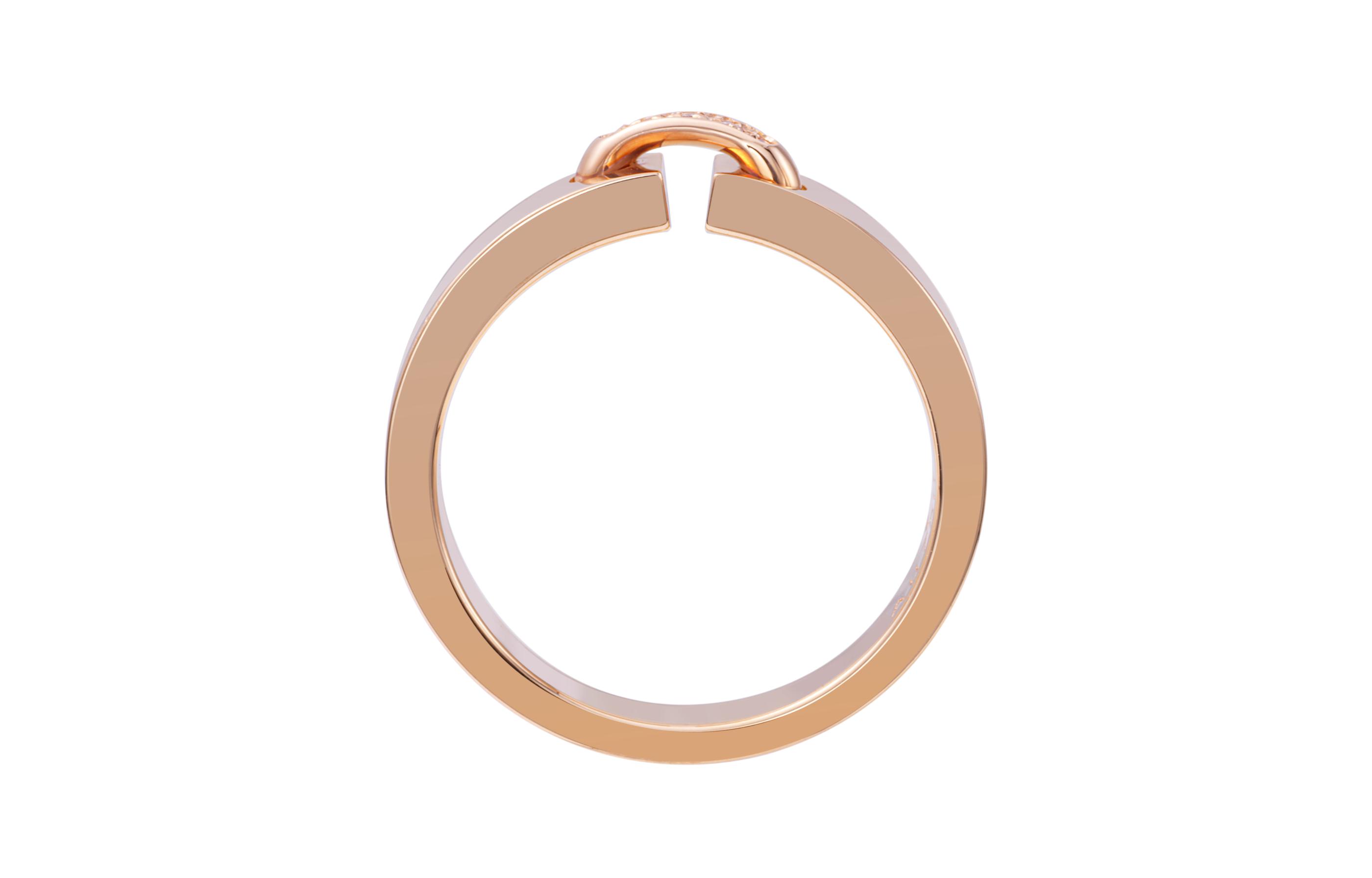 Shop (W) Cincin Emas Merah Jambu 18K Berlian Chaumet Liens Inséparables Wanita 80542