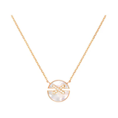 (Women) Chaumet LIENS Mother of Pearl 18K Rose Gold Necklace for Women - Small Size 084220