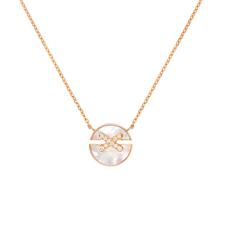 Order (W) Kalung Chaumet LIENS MOP Emas Rose 18K Wanita - Ukuran Kecil 84220