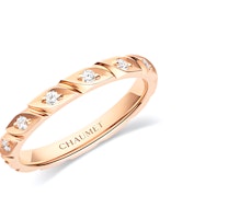 (Women) Chaumet Paris 18K Rose Gold Diamond Ring (0.14 Carat) for Women. 082726 (Women) Chaumet Paris 18K Rose Gold Diamond Ring (0.14 Carat) for Women. 082726