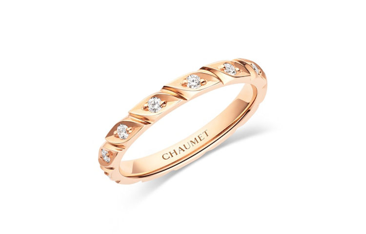 Order (W) 쇼메 파리 여성용 18K 로즈 골드 다이아몬드 링 (0.14캐럿). 82726