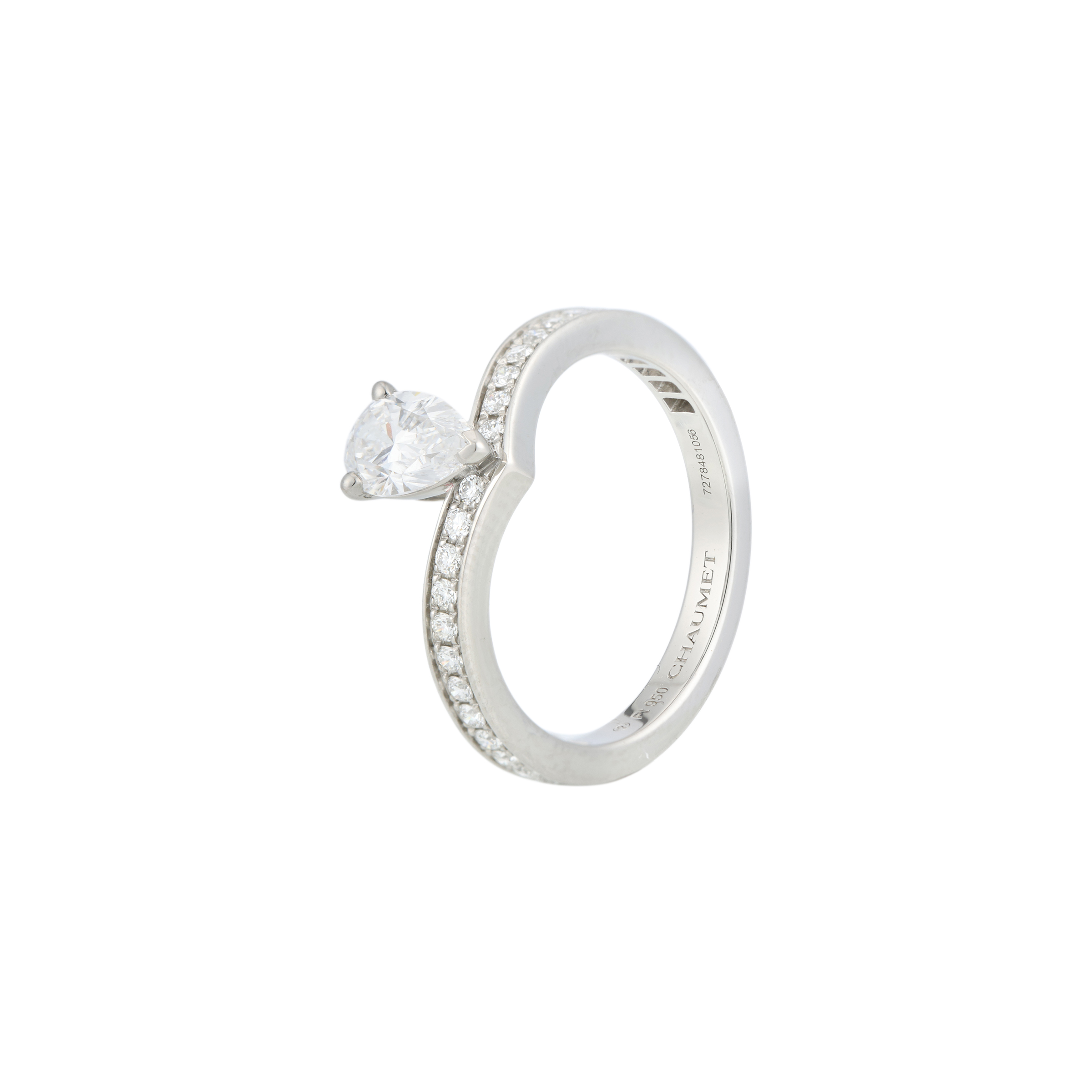 (Women) Chaumet Paris Coronet Amour Platinum Ring  Silver. J3OG00