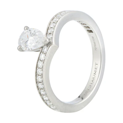 (Women) Chaumet Paris Coronet Amour Platinum Ring Silver. J3OG00