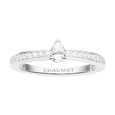 (Women) Chaumet Paris Coronet Love Collection Floral Platinum Diamond Ring for Women. 083762