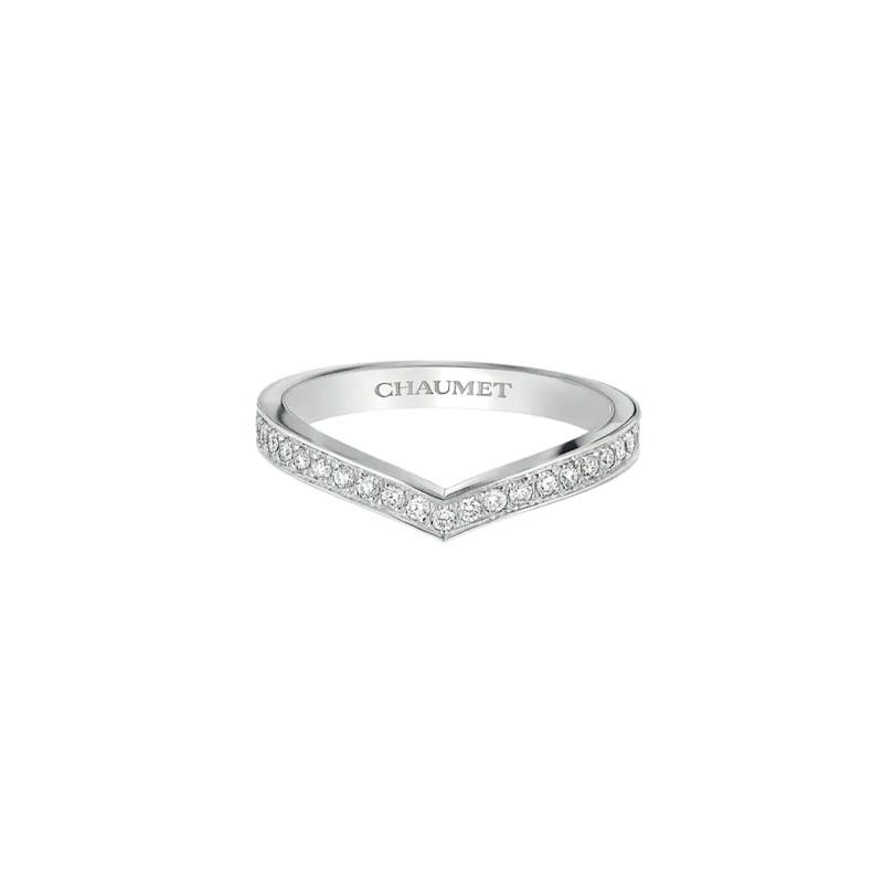 (Women) Chaumet Paris Josephine Platinum Crown Ring for Women - Stylish and Elegant 82554