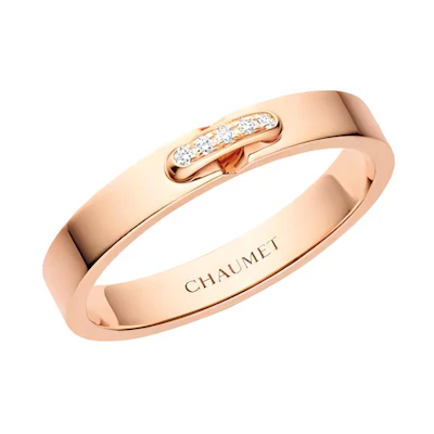 (Women) Chaumet Paris Liens Evidence 18K Rose Gold Diamond Ring for Women. 082560