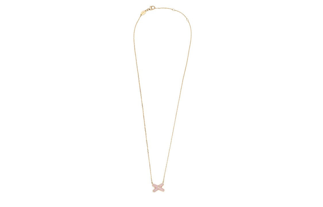 Shop (W) Kalung Liontin Chaumet Paris Liens Opal Berlian Emas Rose 18K untuk Wanita Pink. 82996