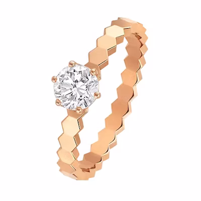 (Women) Chaumet Paris LOVE Nest 18K Rose Gold Diamond Ring for Women J4NG00
