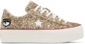 Buy (W) Chiara Ferragni x Converse One Star Platform Ox 'Gold Glacier Blue' Emas Biru Glasiar. 562026C