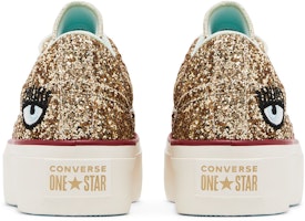 (W) Chiara Ferragni x Converse One Star Platform Ox '金色冰川藍' 562026C Details for (W) Chiara Ferragni x Converse One Star Platform Ox '金色冰川藍' 562026C